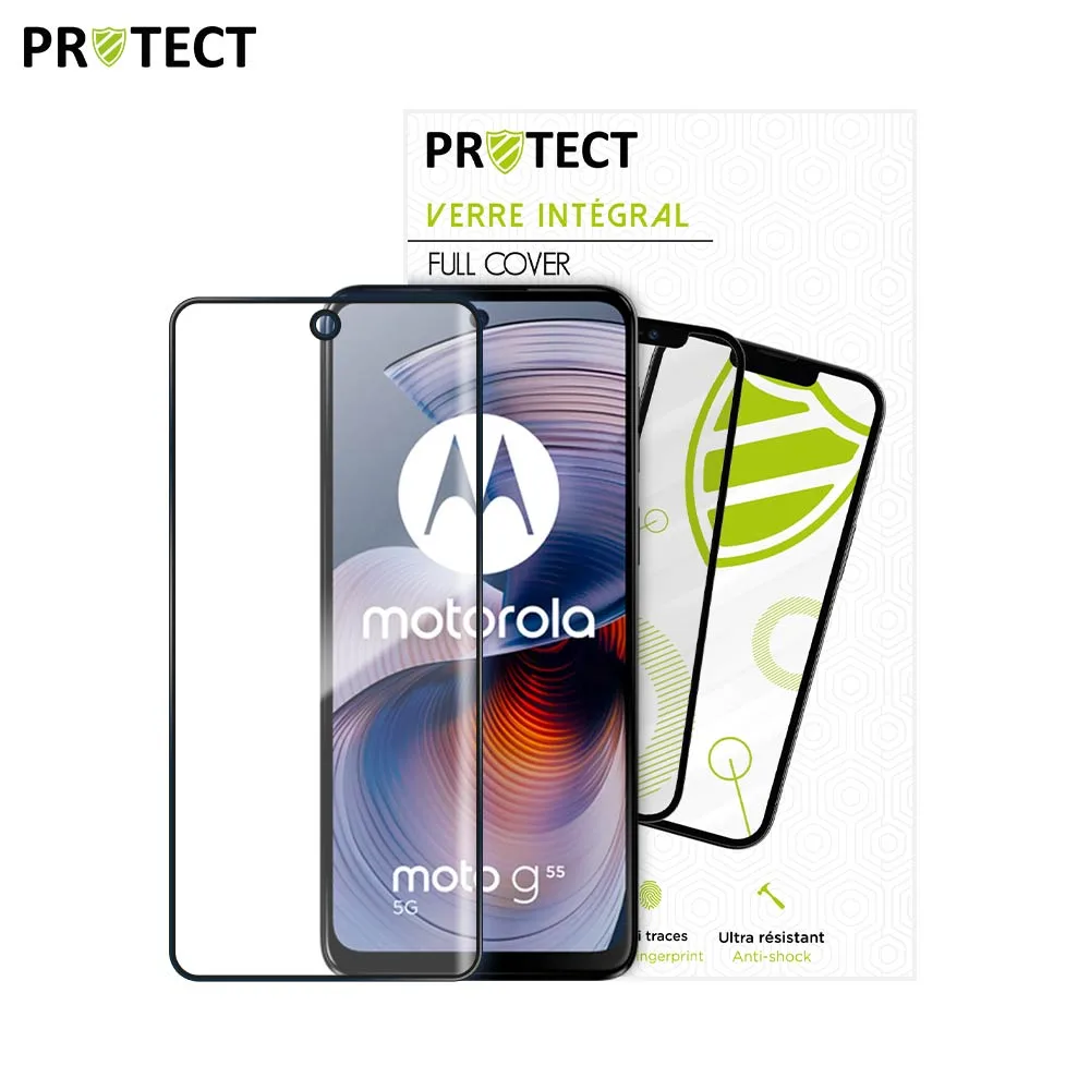 Verre Trempé Intégral PROTECT pour Motorola Moto G55 5G Noir — vue 2