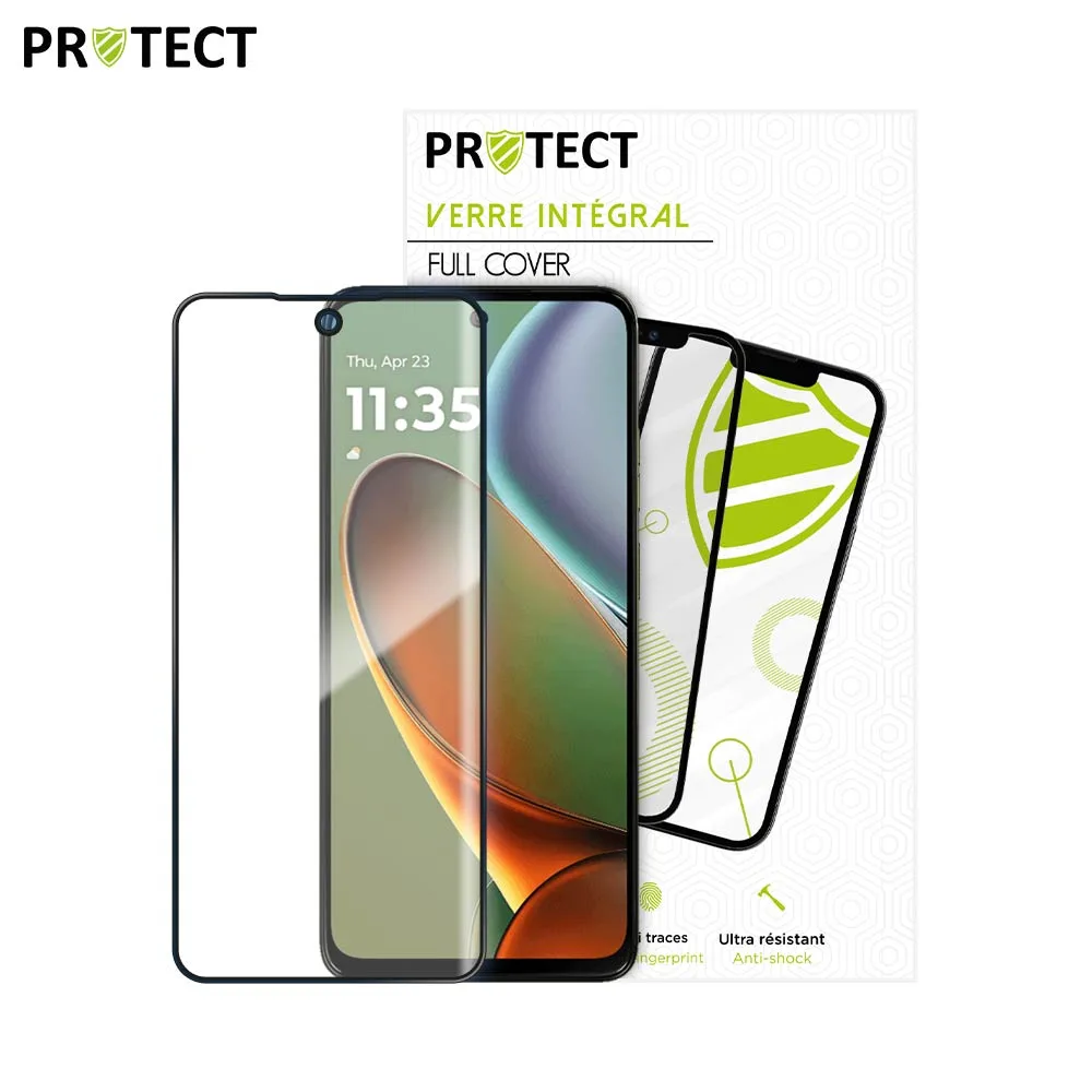 Verre Trempé Intégral PROTECT pour Motorola Moto G15 & G15 Power Noir — vue 2