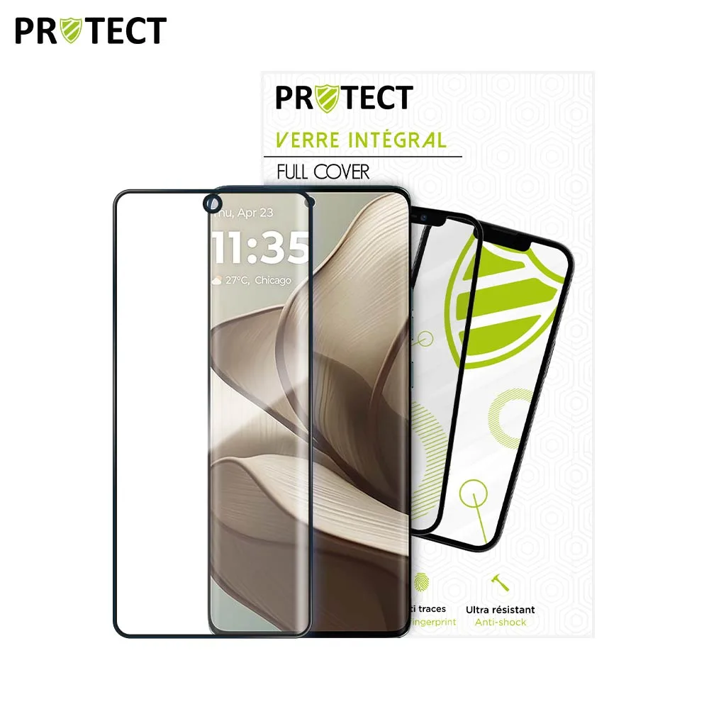 Verre Trempé Intégral PROTECT pour Motorola Edge 50 Noir — vue 2
