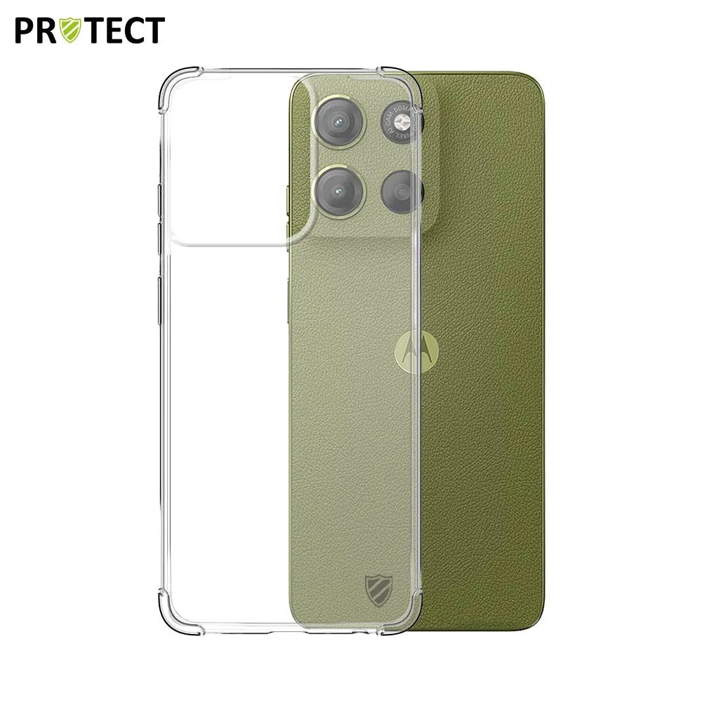 Coque Silicone Renforcée PROTECT pour Motorola Moto G15 & Moto G15 Power Transparent