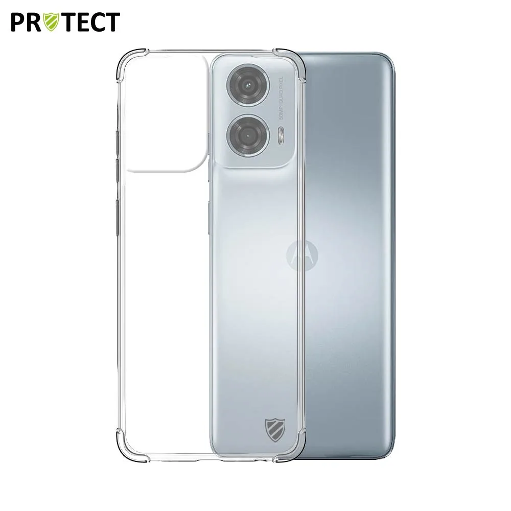 Coque Silicone Renforcée PROTECT pour Motorola Moto G04, Moto E14 & Moto G04s Transparent