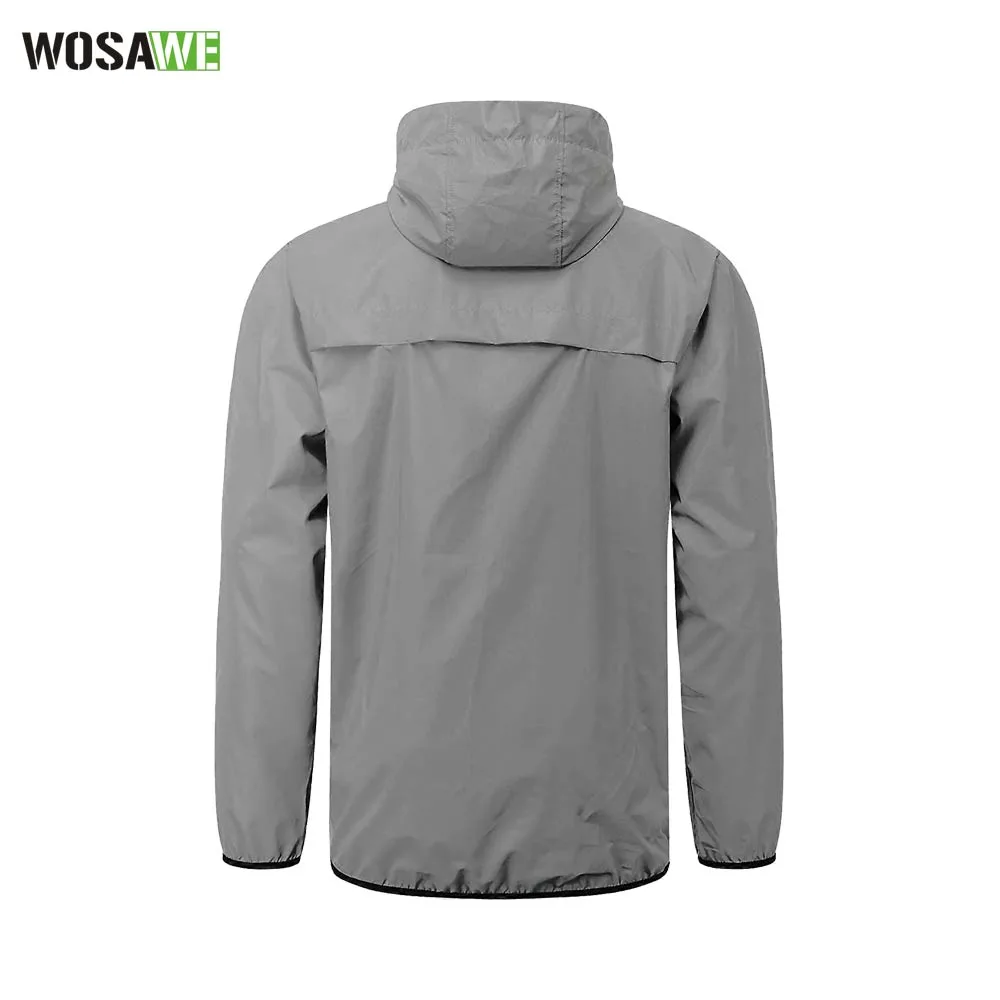 Veste Réfléchissante Coupe-Vent WOSAWE BT225 Imperméable avec Capuche (taille M) Gris — vue 2