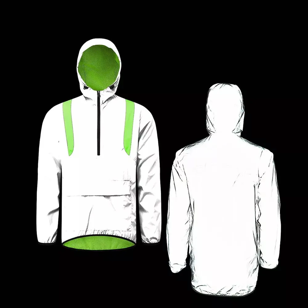 Veste Réfléchissante Coupe-Vent WOSAWE BT225 Imperméable avec Capuche (taille XS) Gris — vue 3