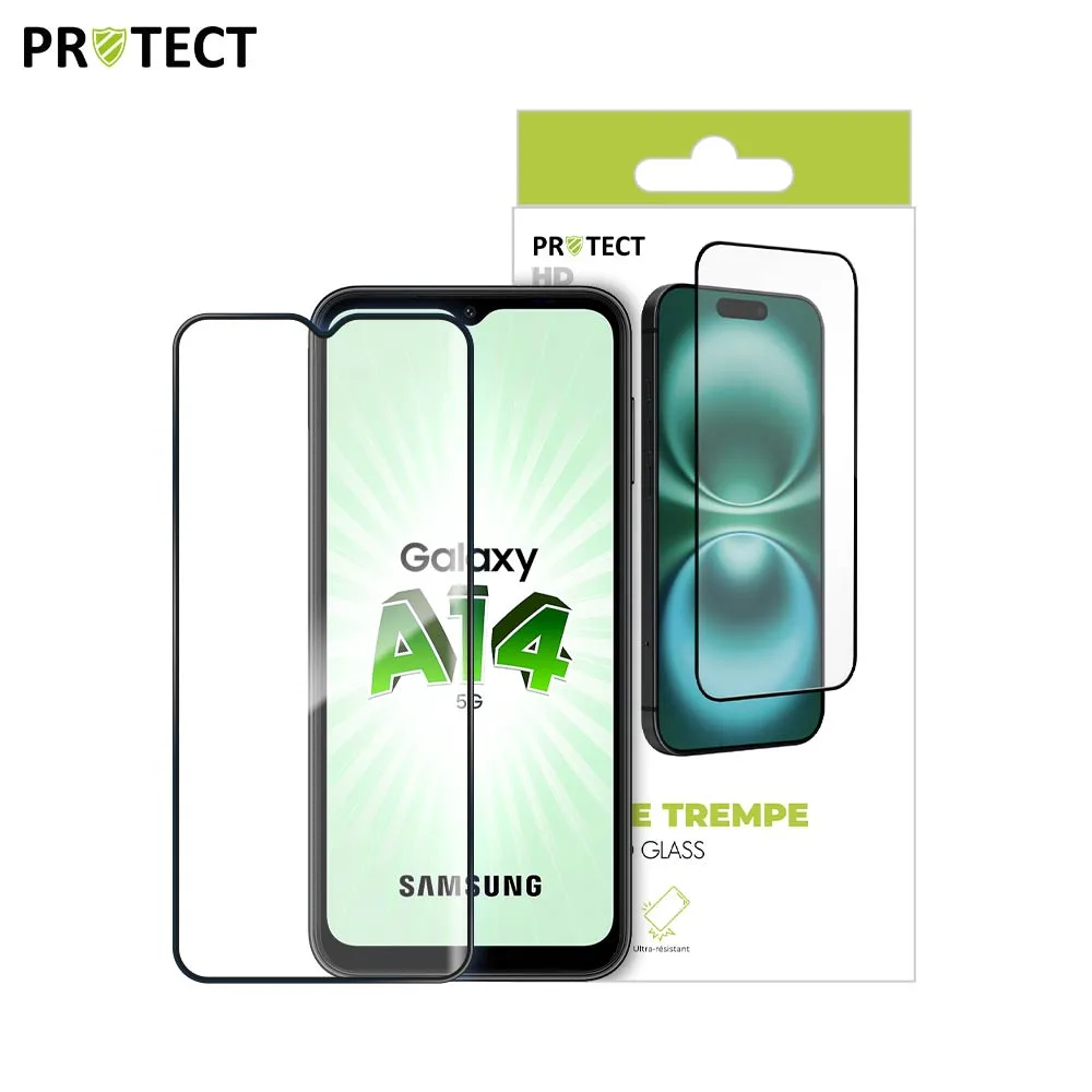 Verre Trempé HD PROTECT pour Samsung Galaxy A14 4G A145 & A14 5G A146 Transparent — vue 3