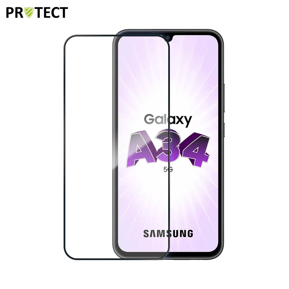 Verre Trempé HD PROTECT pour Samsung Galaxy A34 5G A346 Transparent — vue 2