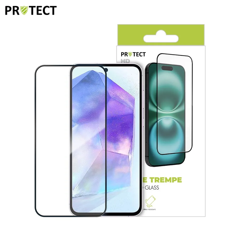 Verre Trempé HD PROTECT pour Samsung Galaxy A35 5G A356 & A55 5G A556 Transparent — vue 3