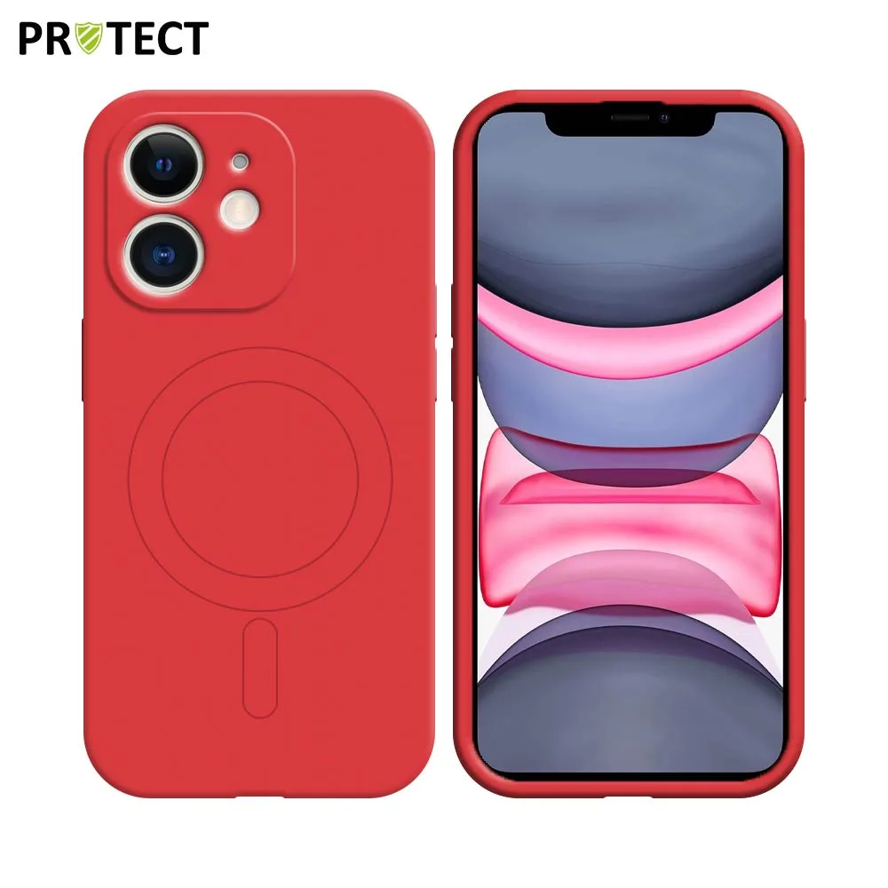 Coque de Protection IZ001 PROTECT pour Apple iPhone 11 MagSafe Rouge
