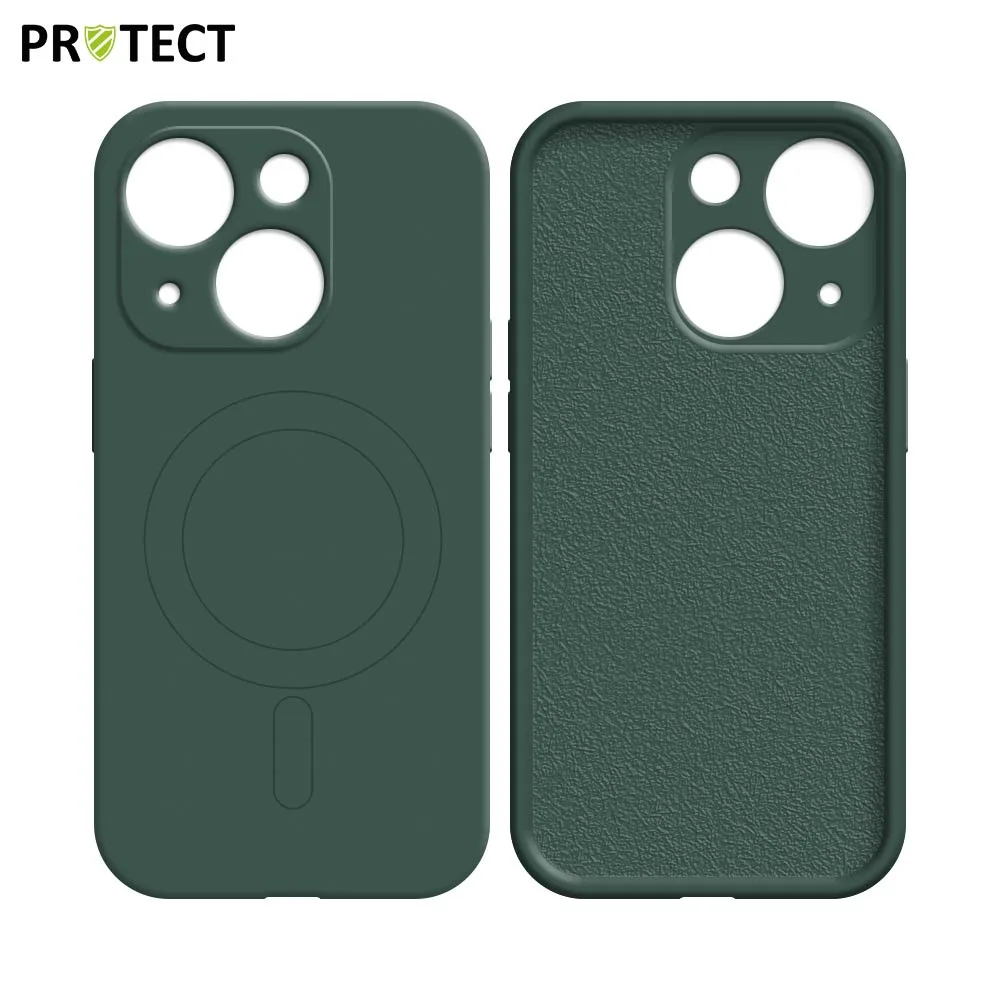 Coque de Protection IZ001 PROTECT pour Apple iPhone 13 Mini MagSafe Vert Foncé — vue 2