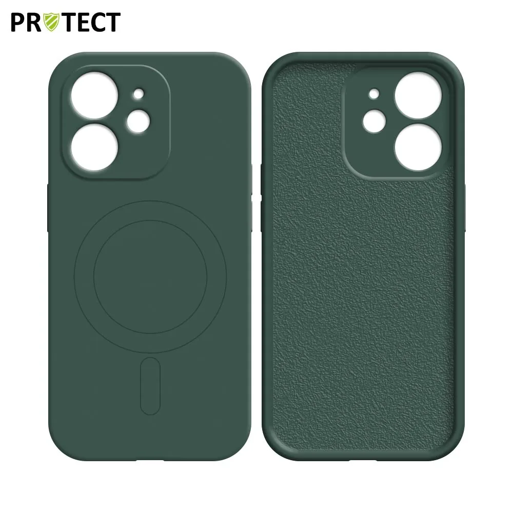 Coque de Protection IZ001 PROTECT pour Apple iPhone 12 Mini MagSafe Vert Foncé — vue 2