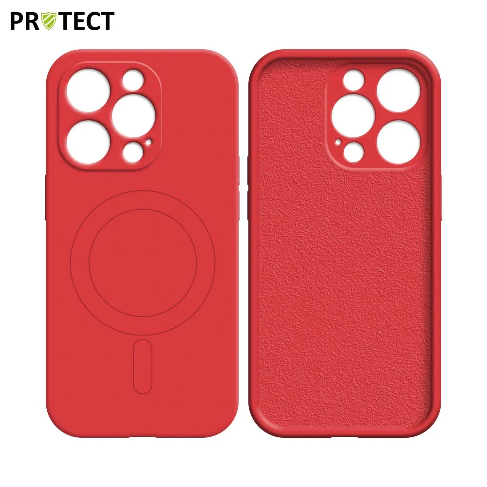 Coque de Protection IZ001 PROTECT pour Apple iPhone 12 Pro Max MagSafe Rouge