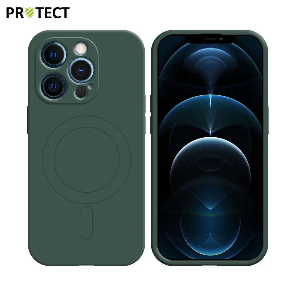 Coque de Protection IZ001 PROTECT pour Apple iPhone 12 Pro Max MagSafe Vert Foncé — vue 2