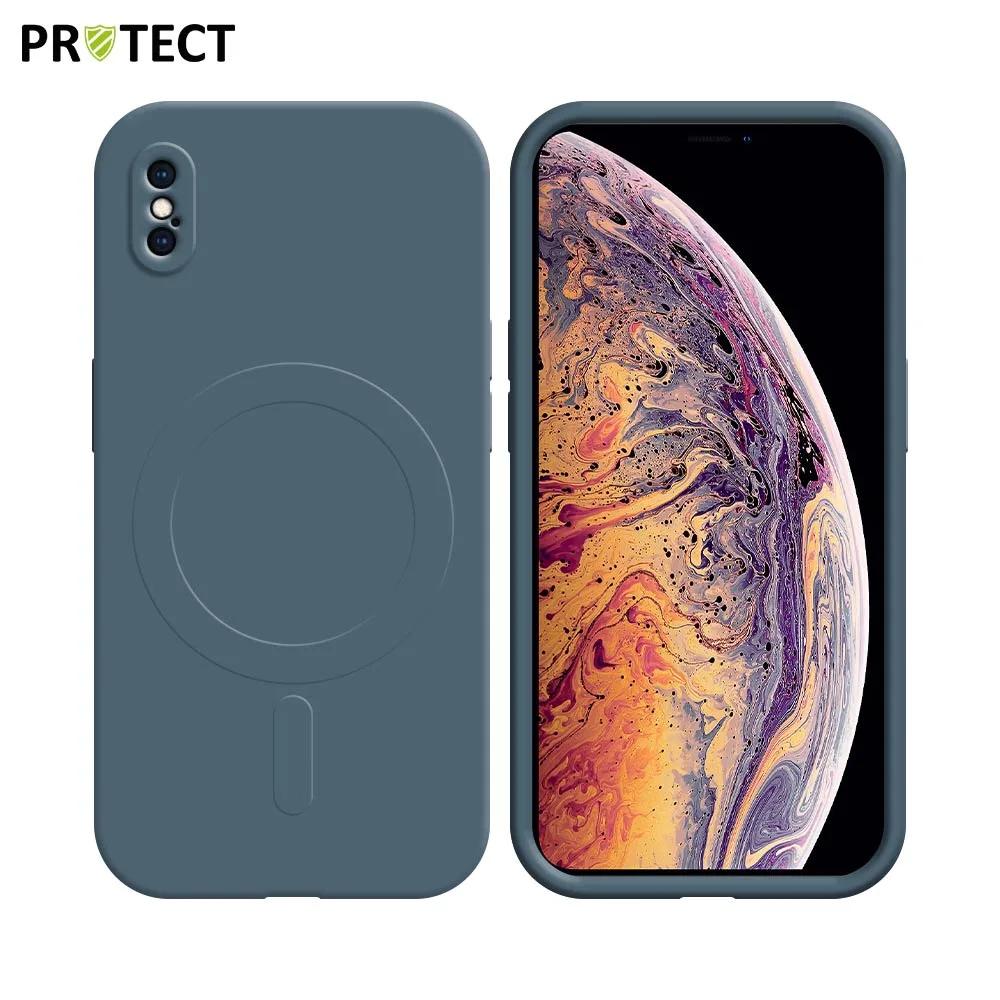 Coque de Protection IZ001 PROTECT pour Apple iPhone X & XS MagSafe Bleu