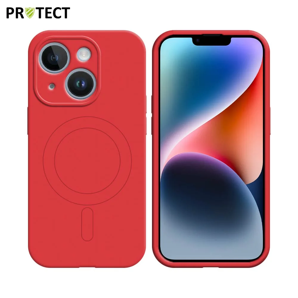 Coque de Protection IZ001 PROTECT pour Apple iPhone 14 Plus MagSafe Rouge