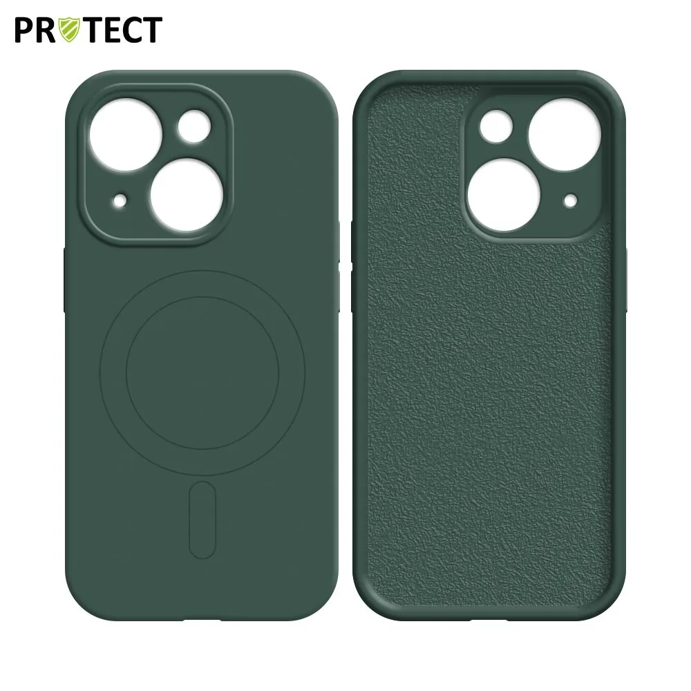Coque de Protection IZ001 PROTECT pour Apple iPhone 14 Plus MagSafe Vert Foncé — vue 2