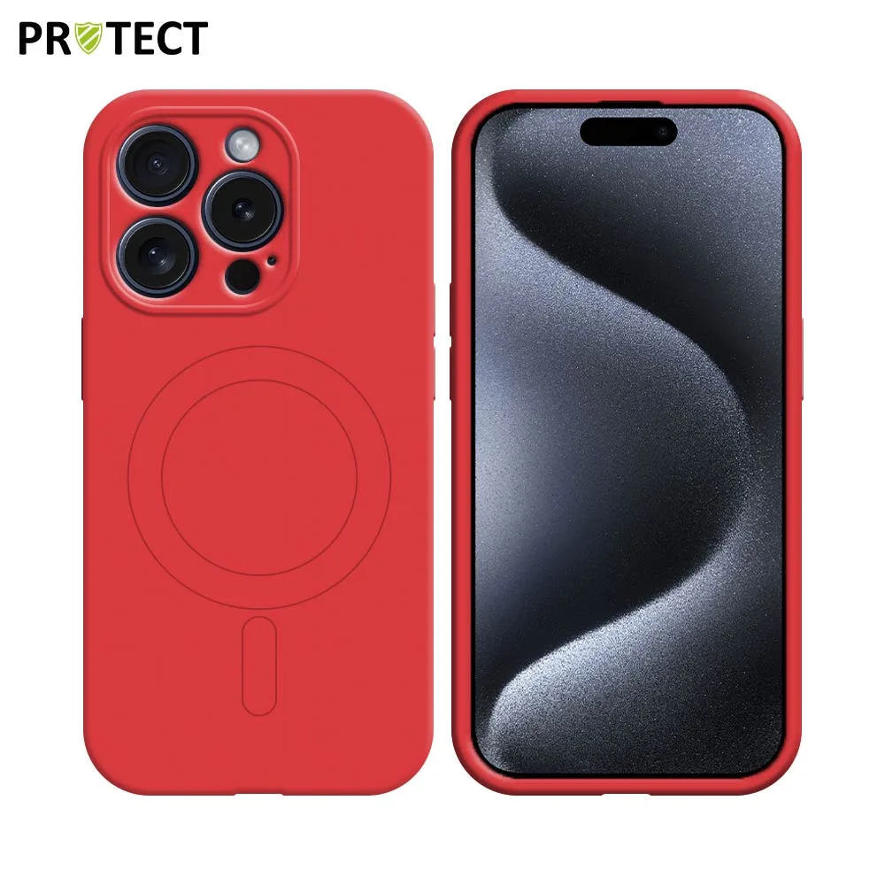 Coque IZ001 PROTECT Apple iPhone 15 Pro MagSafe Rouge