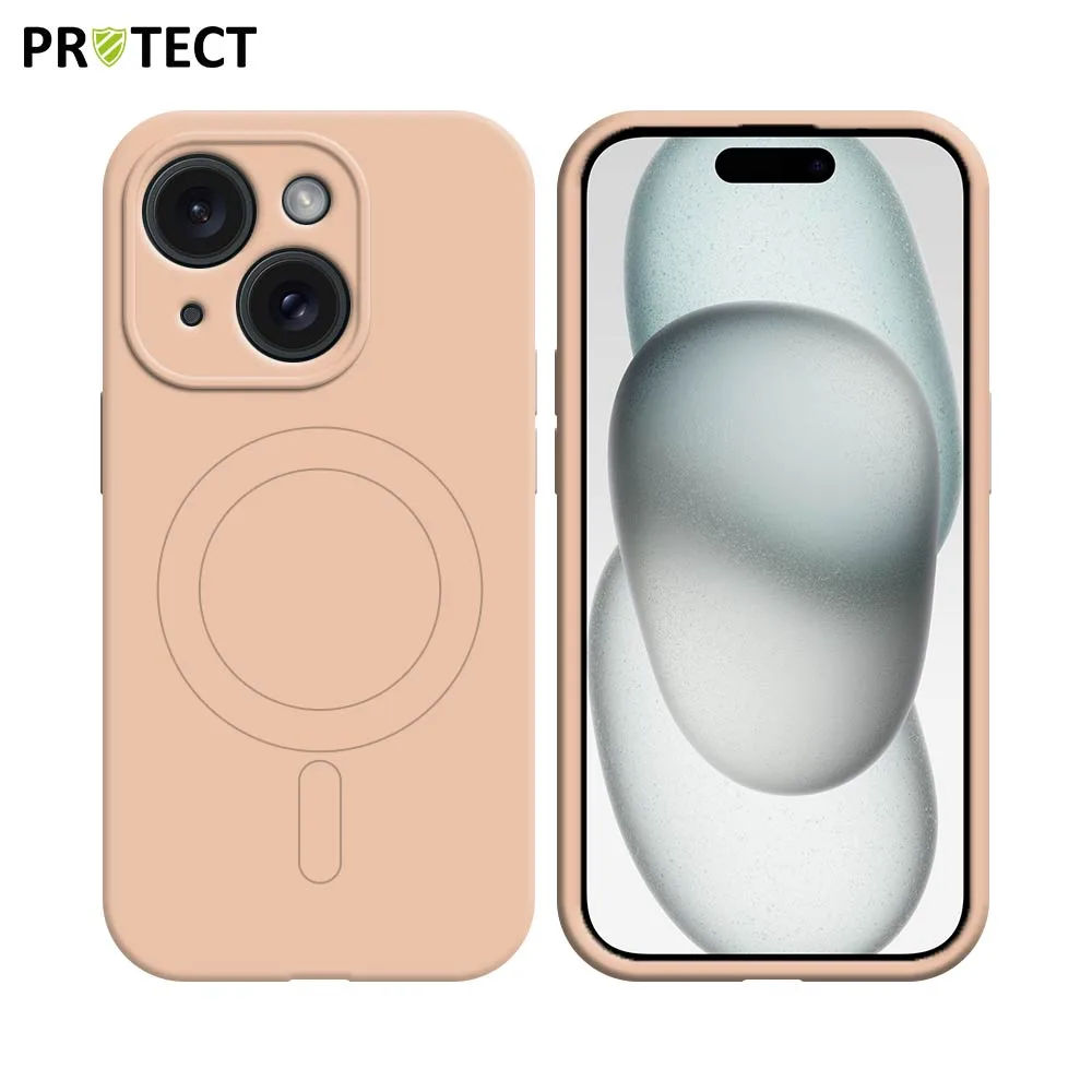 Coque de Protection IZ001 PROTECT pour Apple iPhone 15 Plus MagSafe Rose