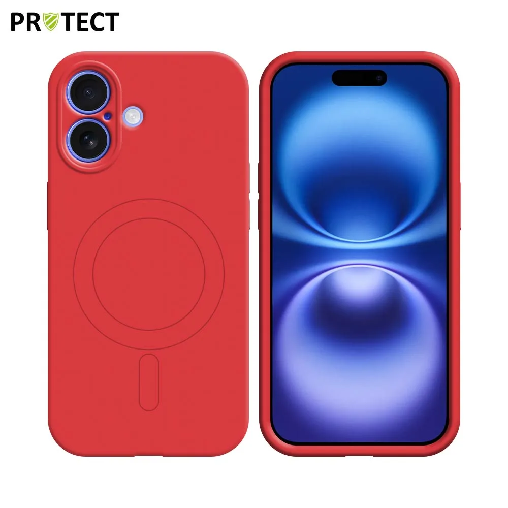 Coque de Protection IZ001 PROTECT pour Apple iPhone 16 MagSafe Rouge