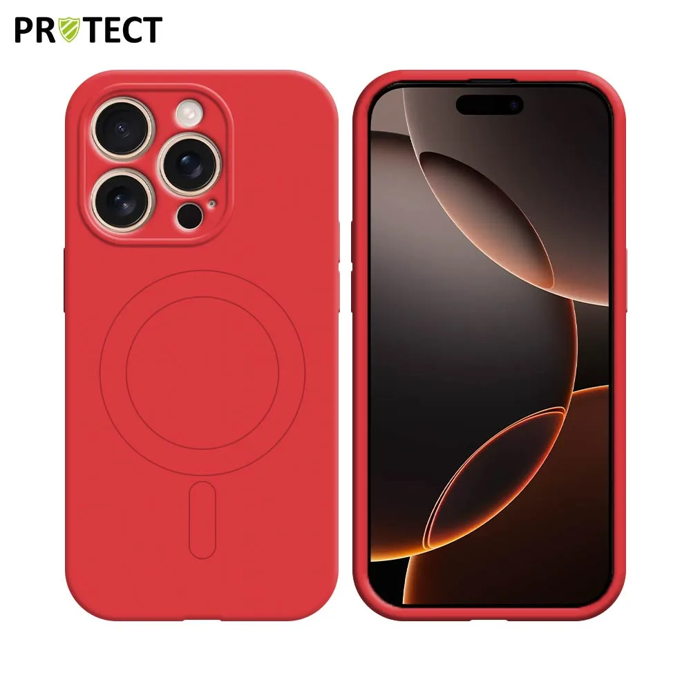 Coque de Protection IZ001 PROTECT pour Apple iPhone 16 Pro MagSafe Rouge