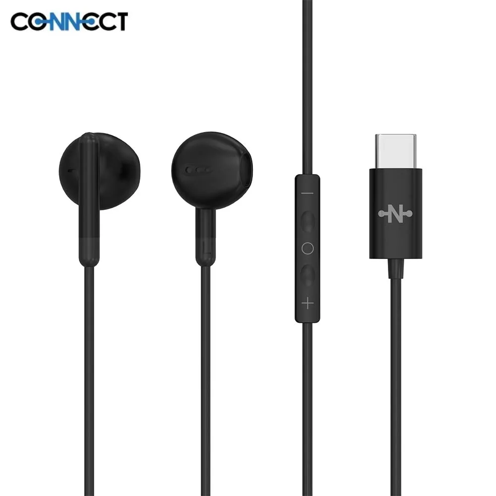 Écouteurs Filaires USB-C CONNECT Bulk x10 Noir