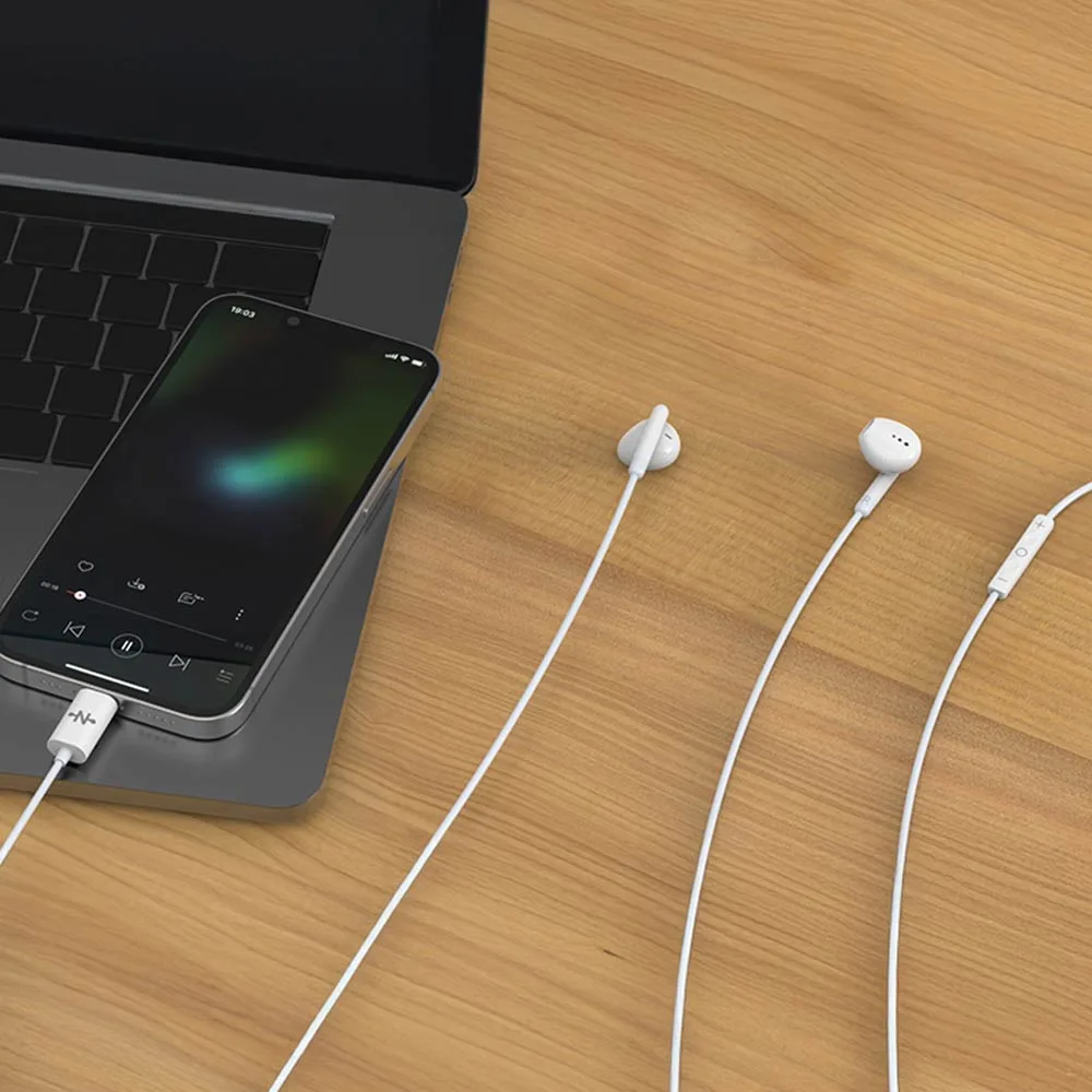 Écouteurs Filaires USB-C CONNECT Blanc — vue 2
