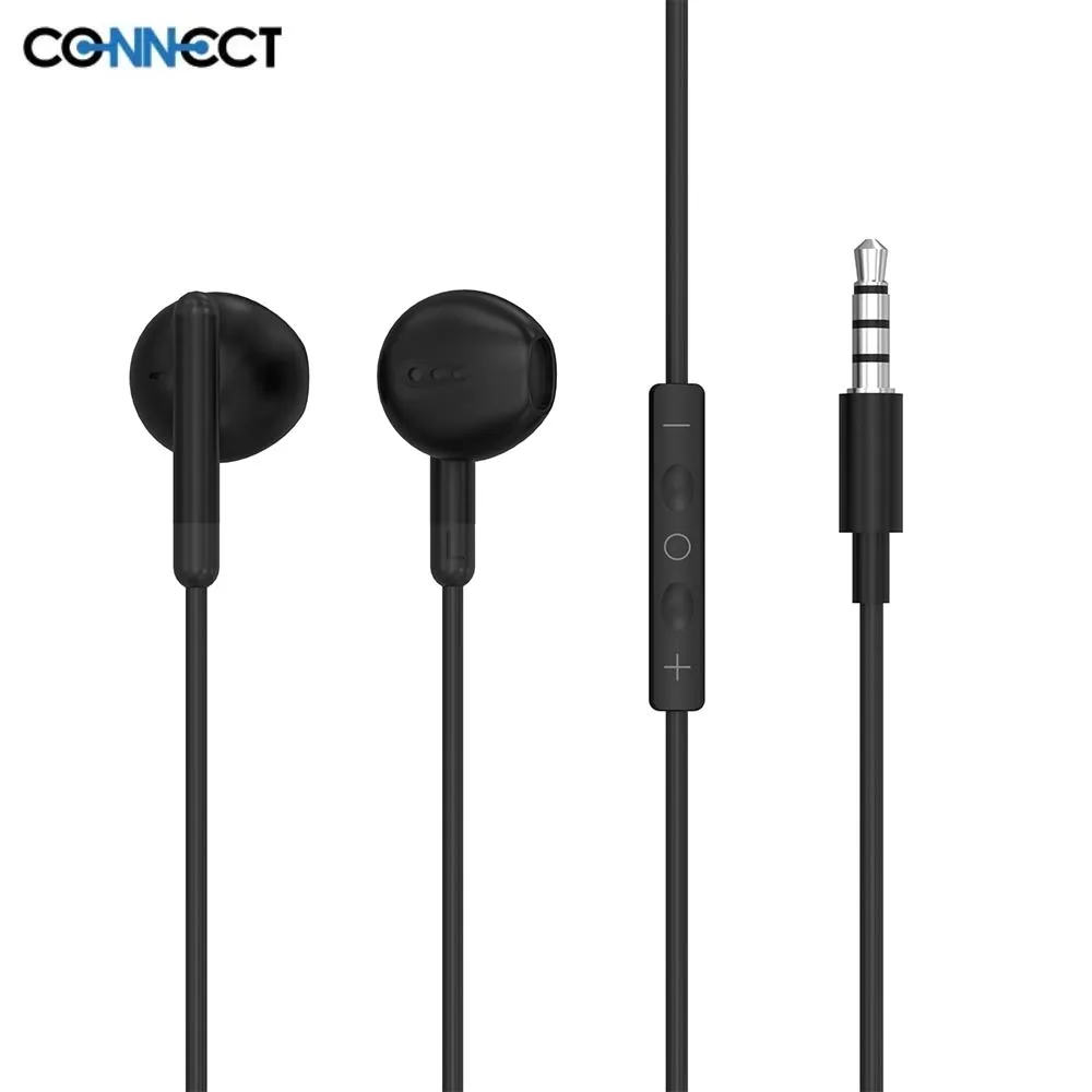 Écouteurs Filaires Jack 3.5mm CONNECT Bulk x10 Noir