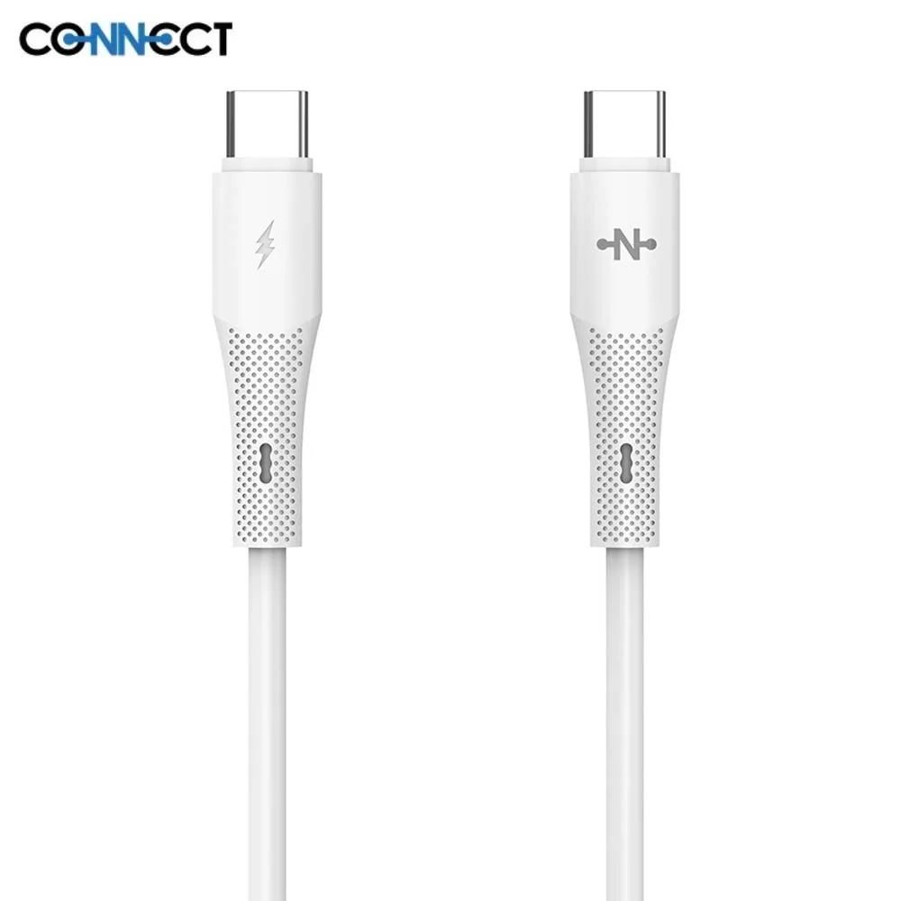 Câble Data USB-C vers USB-C CONNECT 36W (1m) Blanc