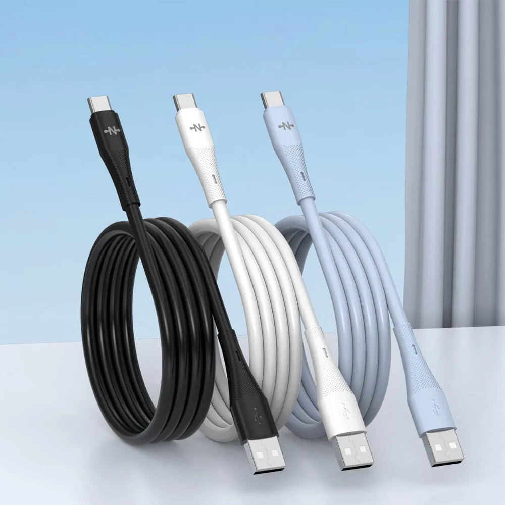 Câble Data USB vers USB-C CONNECT 24W (1m) Blanc — vue 2