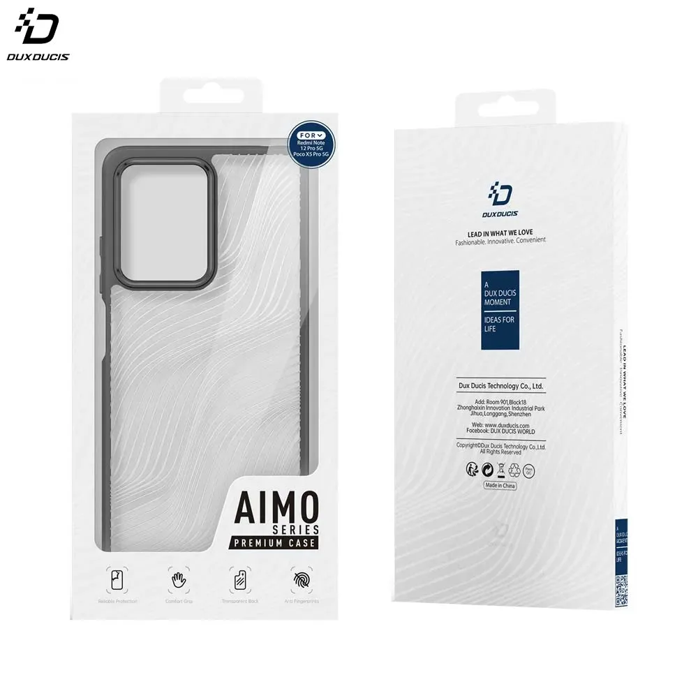 Coque de Protection Aimo Dux Ducis pour Xiaomi Poco X5 Pro 5G & Redmi Note 12 Pro 5G Noir