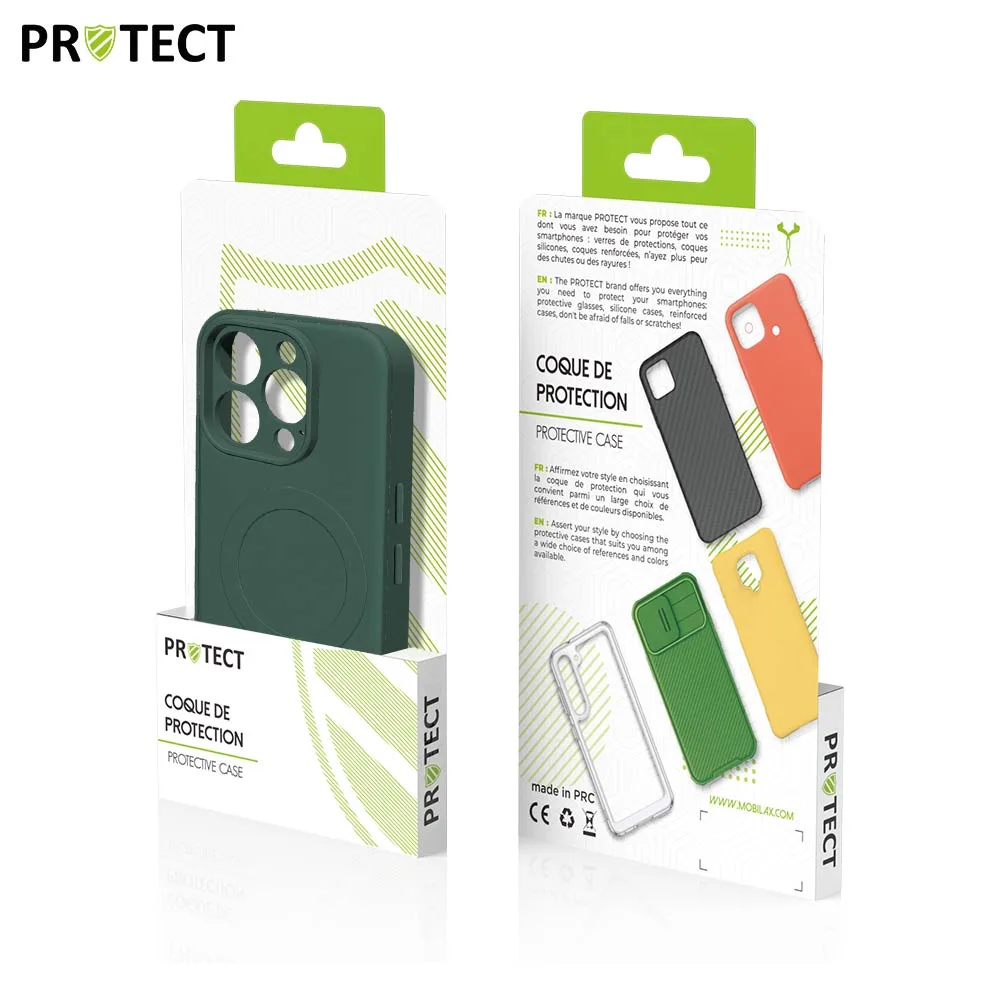 Coque de Protection IZ001 PROTECT pour Apple iPhone 15 Pro Max MagSafe Vert Foncé — vue 3