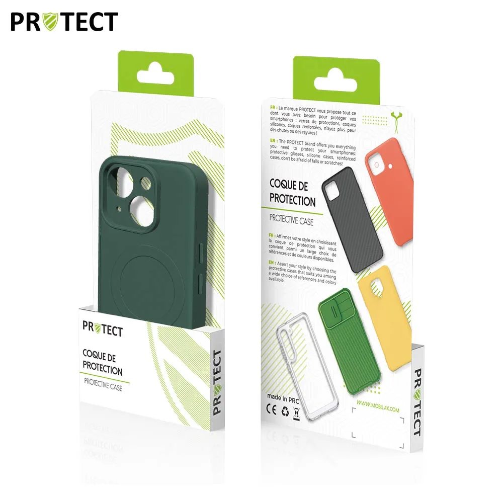 Coque de Protection IZ001 PROTECT pour Apple iPhone 15 Plus MagSafe Vert Foncé — vue 3