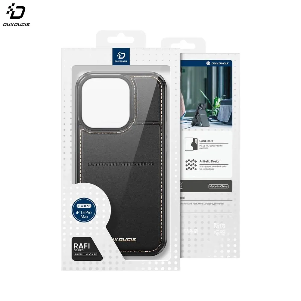 Coque de Protection Rafi Mag Dux Ducis pour Apple iPhone 15 Pro Max Noir — vue 2