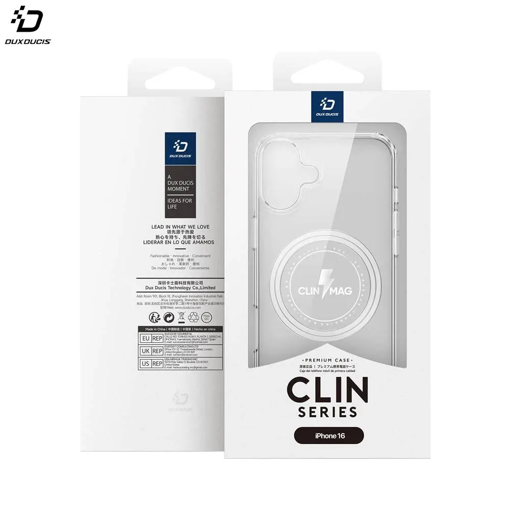 Coque de Protection Clin Mag Dux Ducis pour Apple iPhone 16 Transparent — vue 2