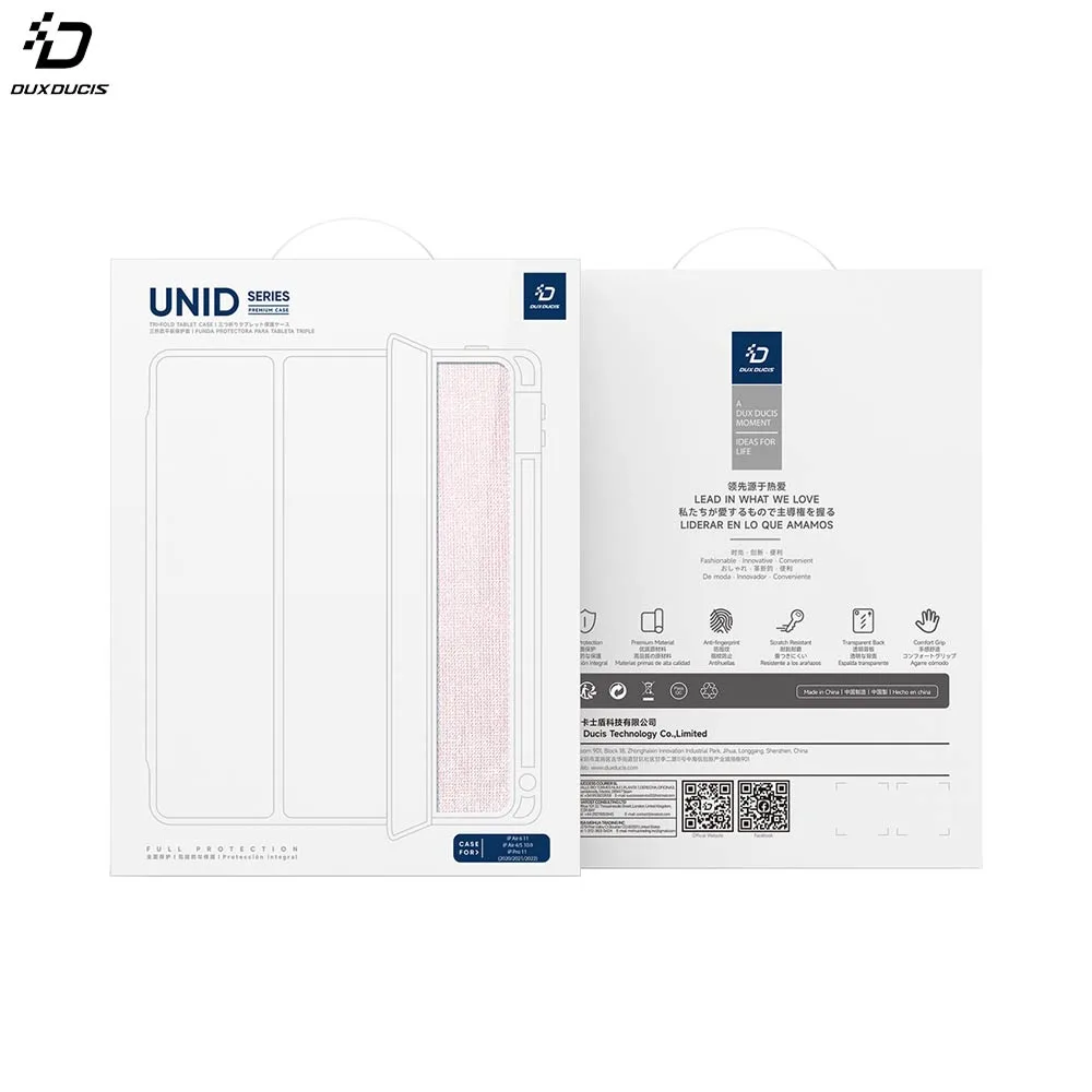 Housse de Protection Unid Dux Ducis pour Apple iPad Pro 11" (2e, 3e génération, M2 4e génération) & iPad Air (4, 5, 11 M2) Rose — vue 2
