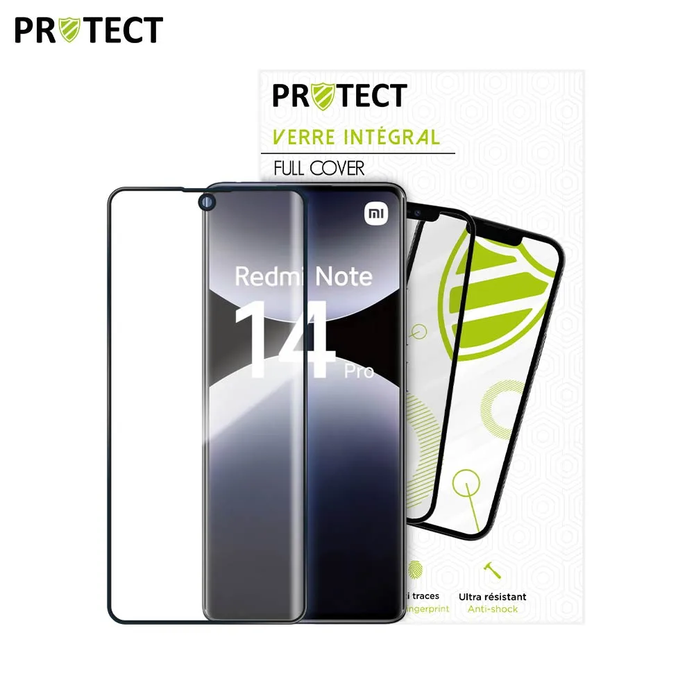 Verre Trempé Intégral PROTECT pour Xiaomi Redmi Note 14 Pro 4G Noir — vue 2