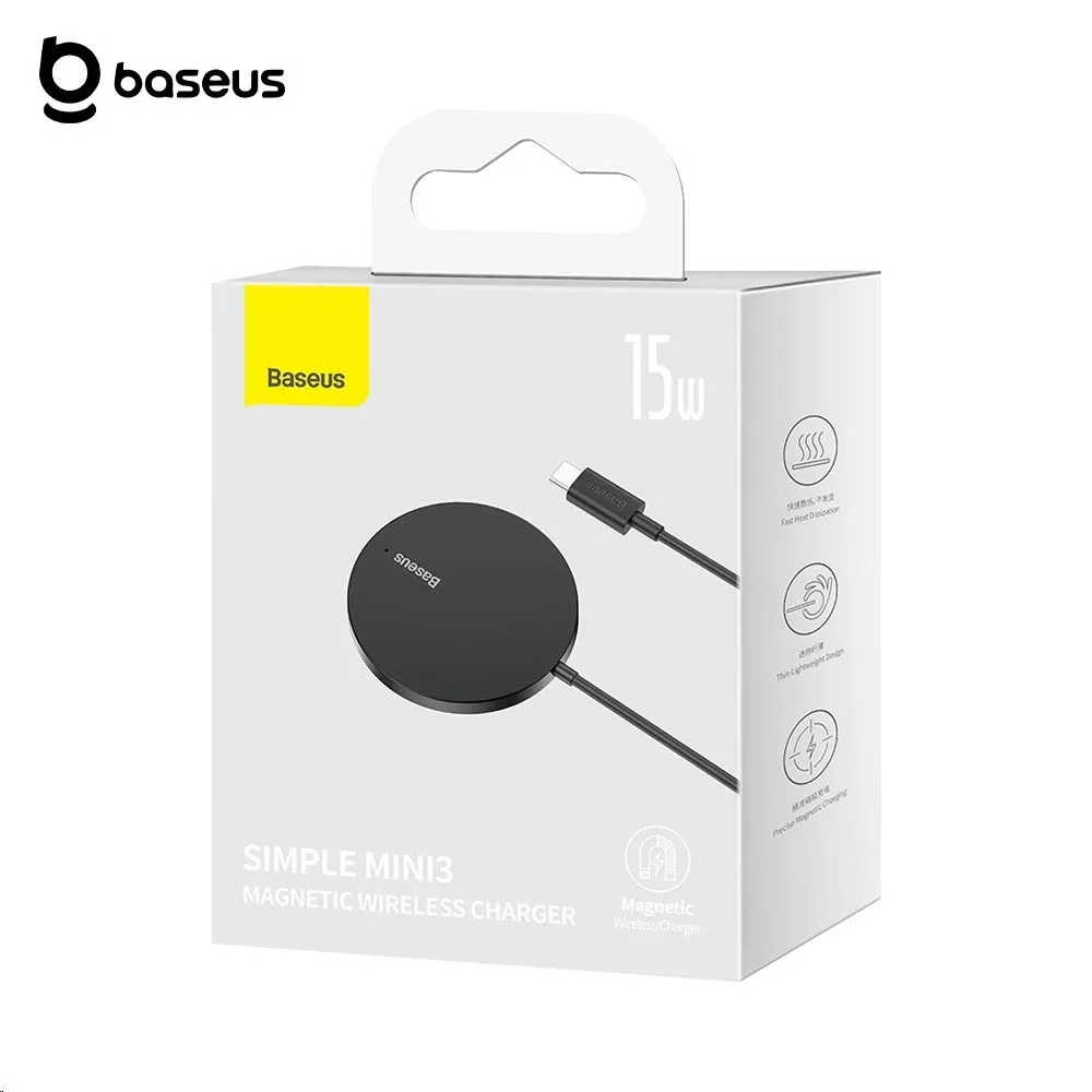Chargeur à Induction Baseus 15W Noir — vue 3