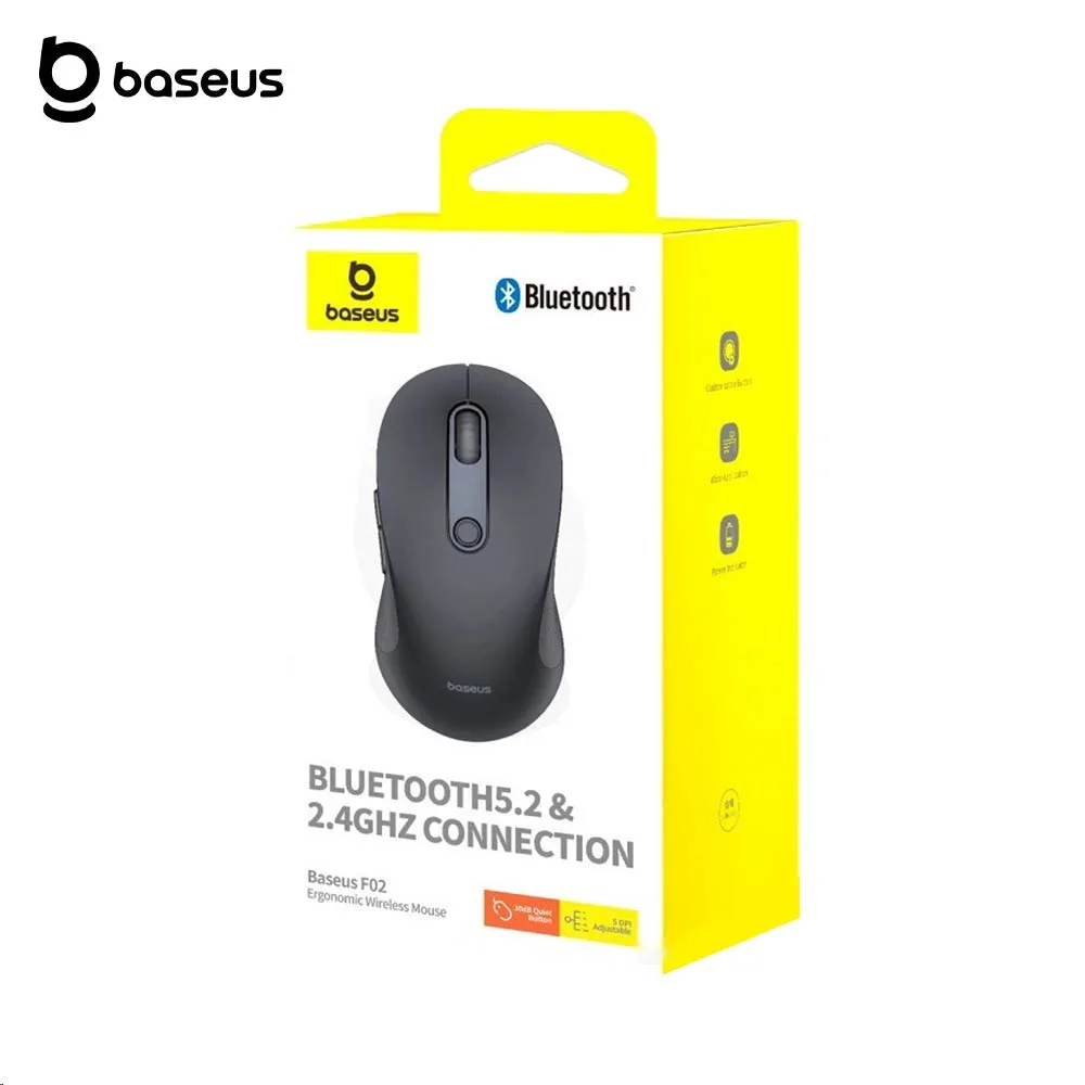 Souris sans Fil Baseus Ergonomique (Bluetooth 5.2) Noir — vue 3