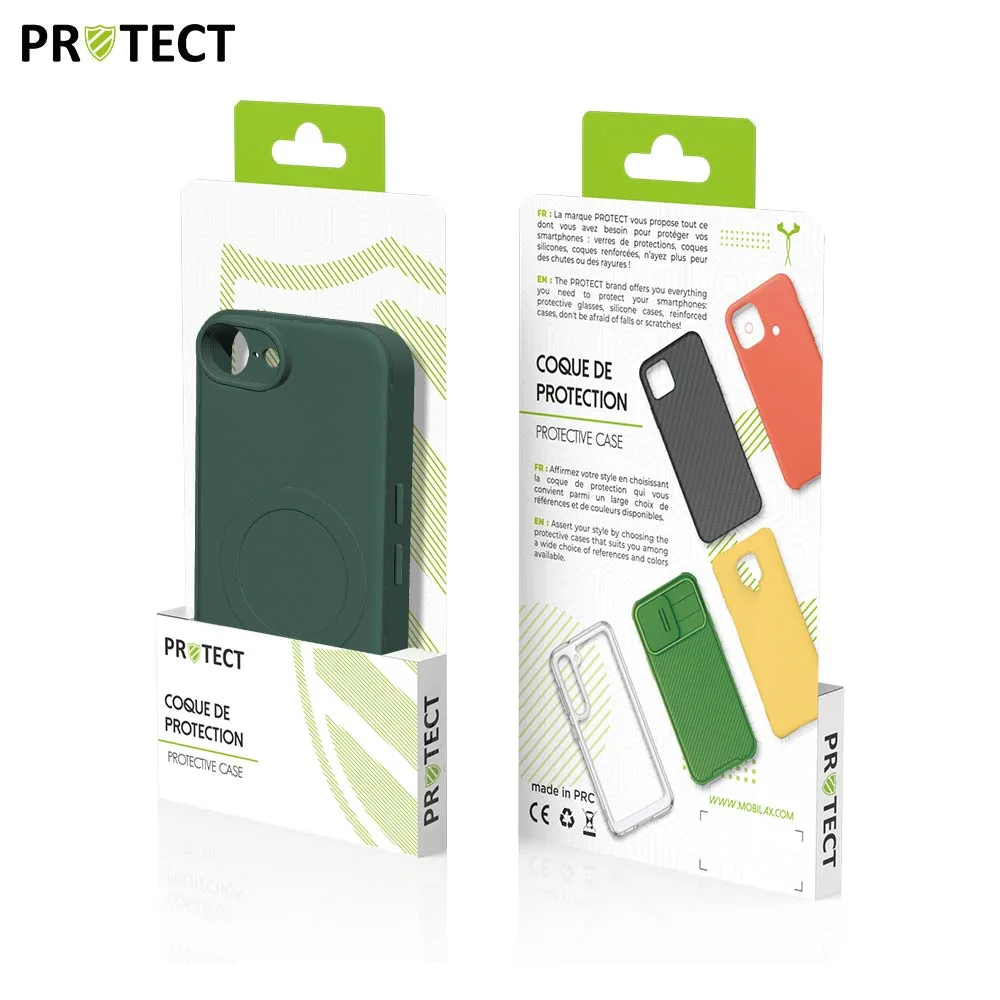 Coque de Protection IZ001 PROTECT pour Apple iPhone 16e MagSafe Vert Foncé — vue 2