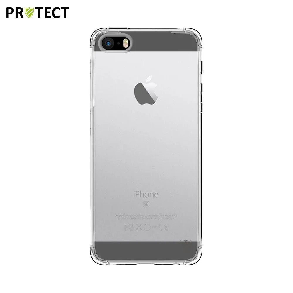 Coque Silicone Renforcée PROTECT pour Apple iPhone SE (1er Gen) Transparent