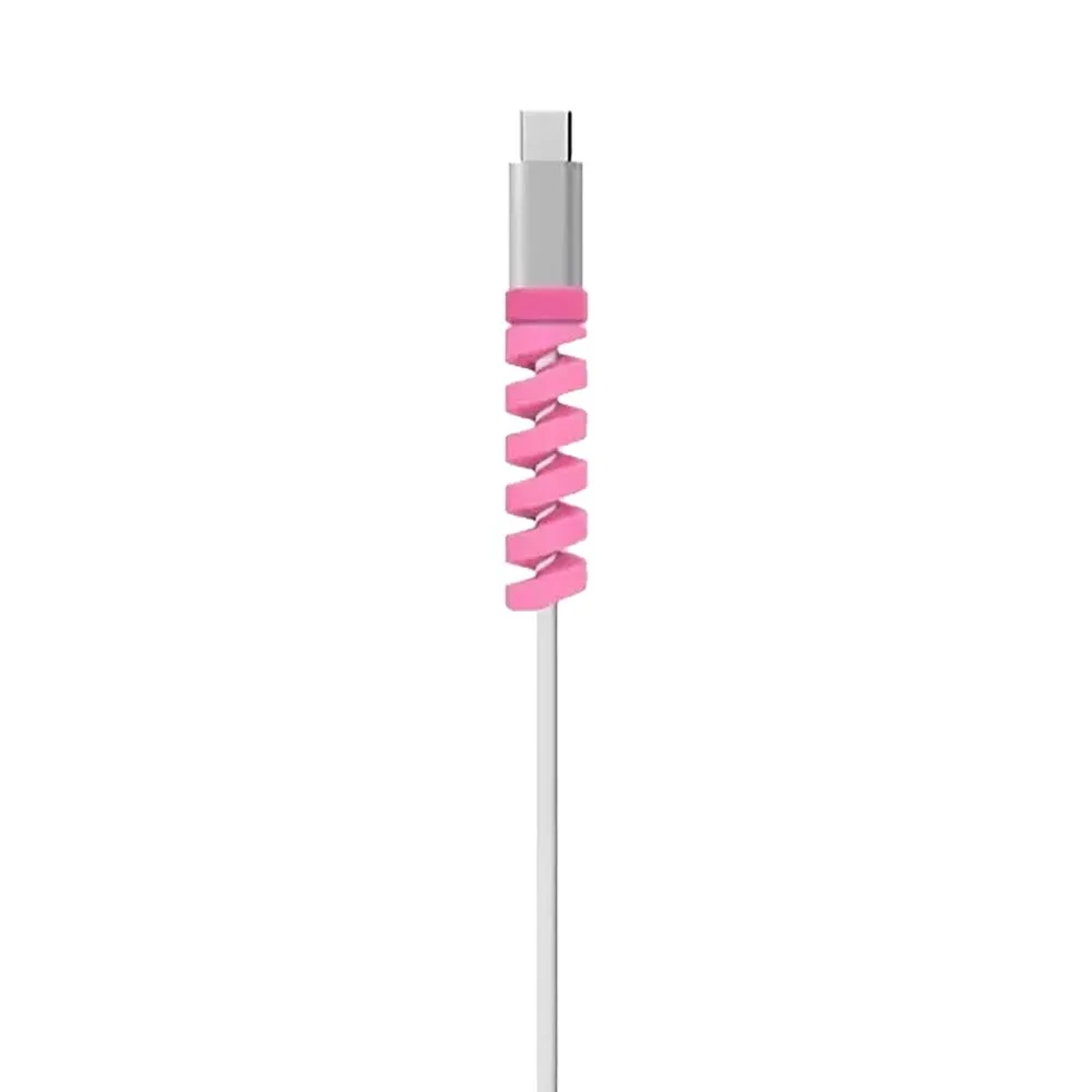 Protection pour Câble en Silicone (x4) Rose