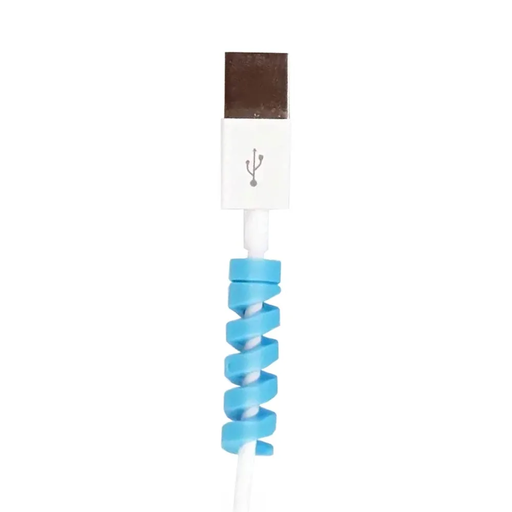 Protection pour Câble en Silicone (x4) Bleu — vue 2