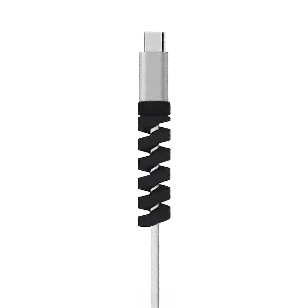 Protection pour Câble en Silicone (x4) Noir — vue 2