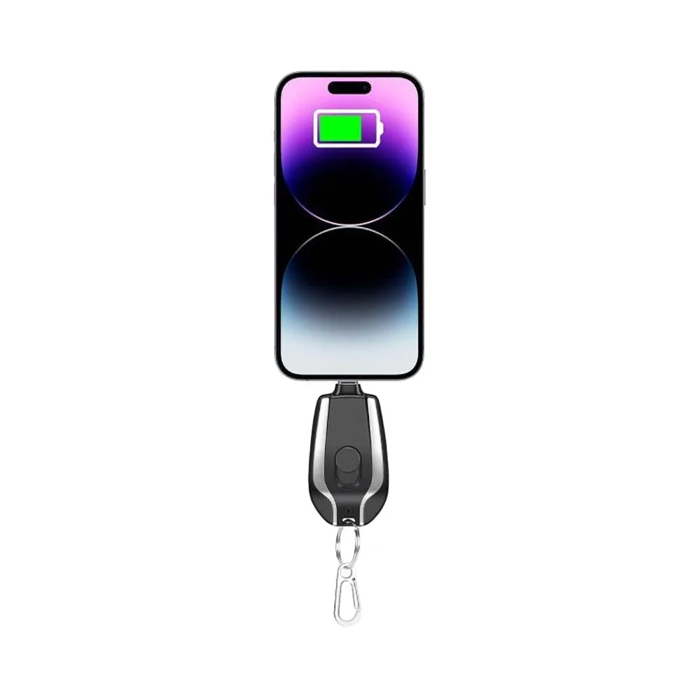 Batterie Externe Power Bank Porte Clé Lightning 1500mAh Rose — vue 3
