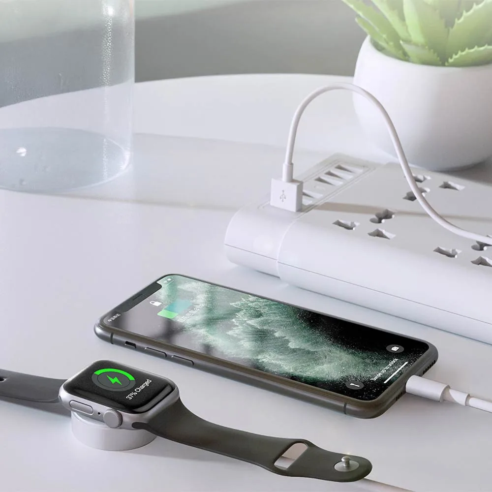Câble de Charge Montre Connectée Yesido CA70 (Apple Watch + iPhone) Blanc