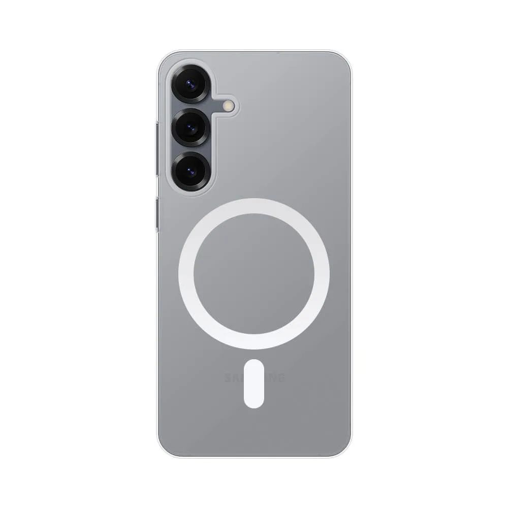 Coque Silicone MagSafe Compatible pour Samsung Galaxy S25 Plus S936 Transparent — vue 2