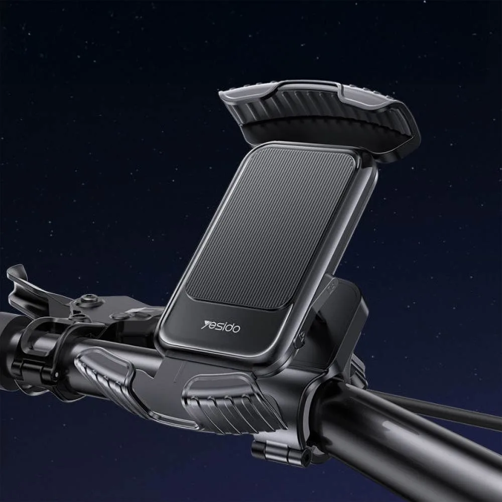Support pour Smartphone Yesido C249 2 en 1 pour Vélo & Moto Noir — vue 2