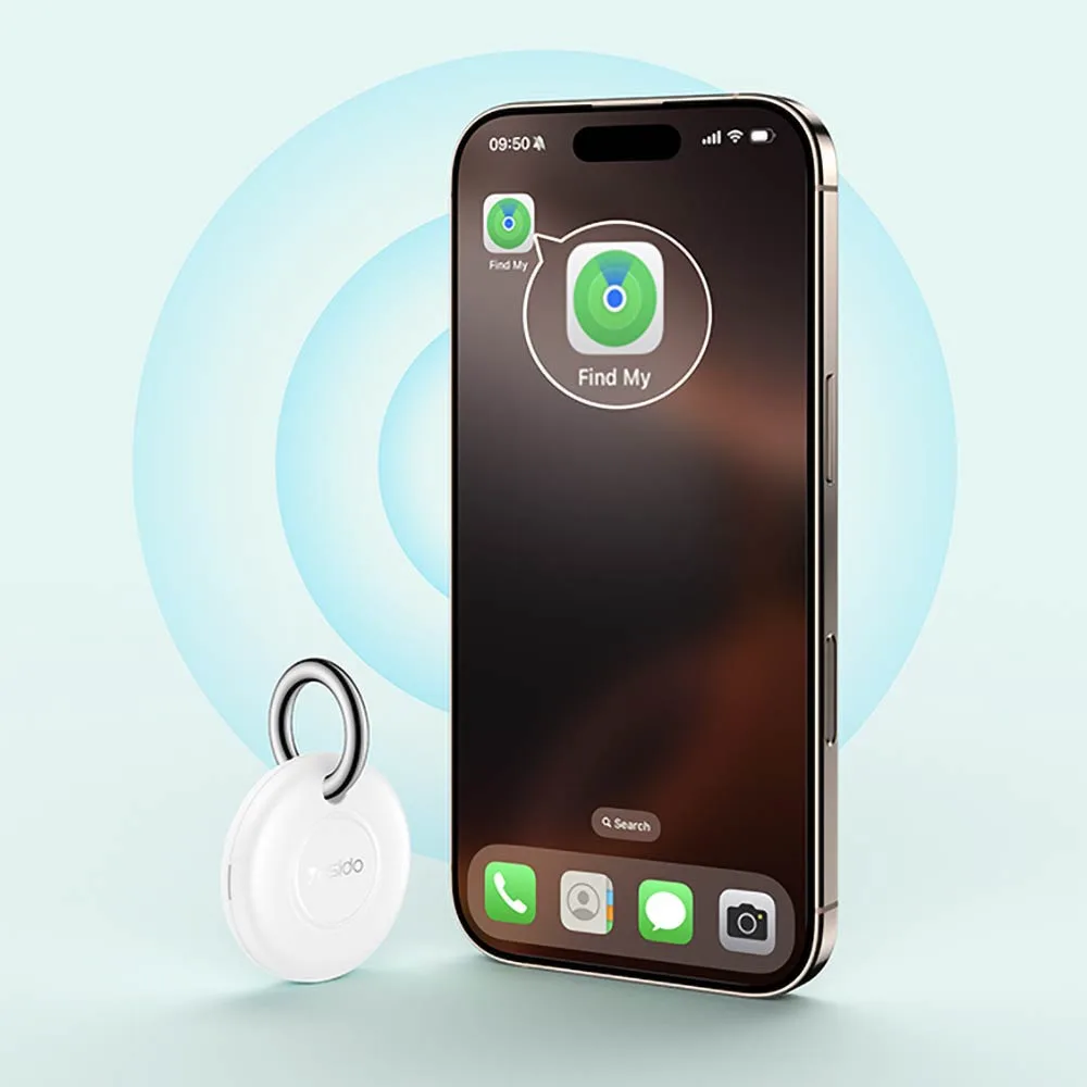Traceur GPS Yesido EC14 avec Apple Find My Blanc — vue 2