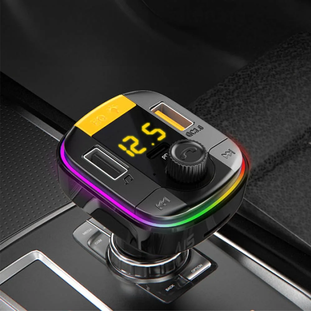 Transmetteur FM Bluetooth & Chargeur Voiture Yesido Y45 Noir — vue 2