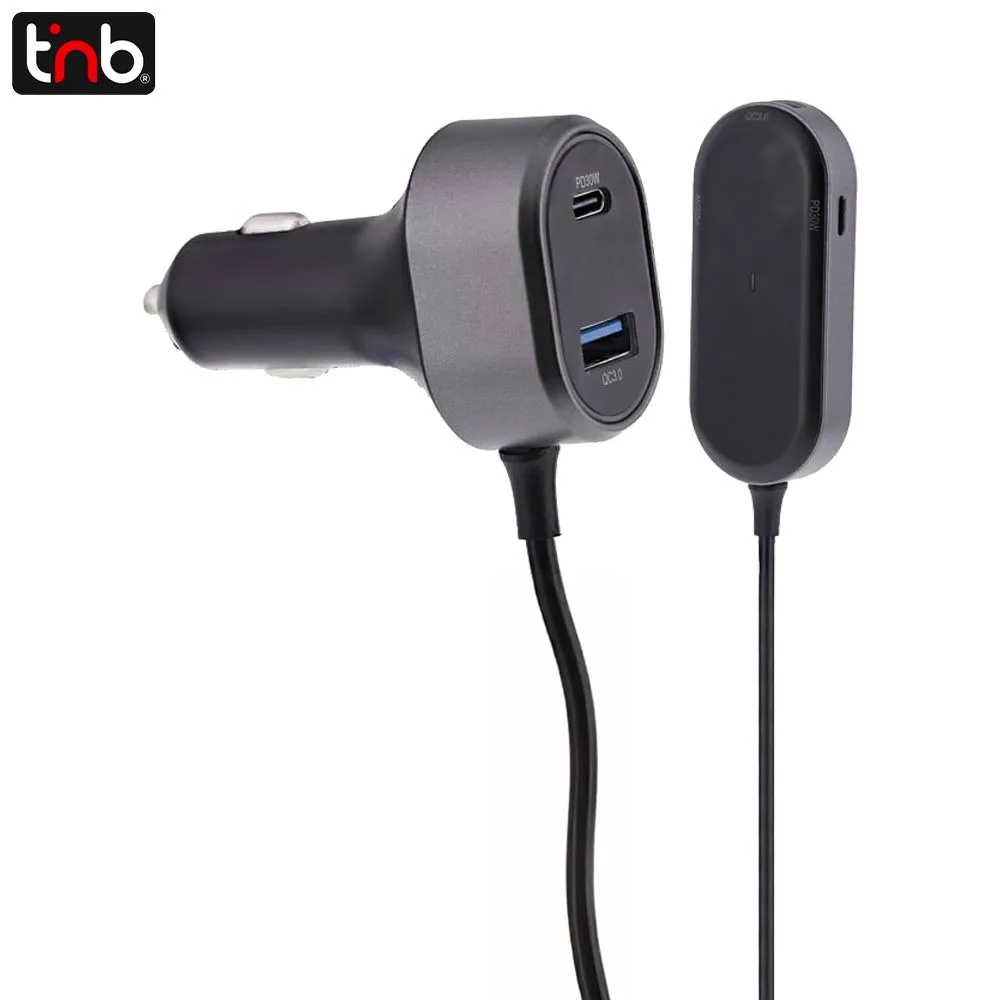 Chargeur Allume-Cigare T'nb avec Rallonge (2x USB + 3x Type-C) 98W CACSHARE3 — vue 2