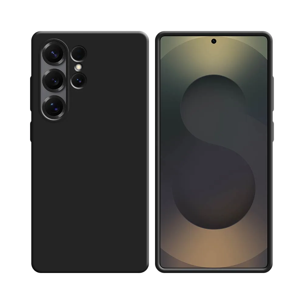 Coque Silicone Compatible pour Samsung Galaxy S25 Ultra S938 Noir — vue 2