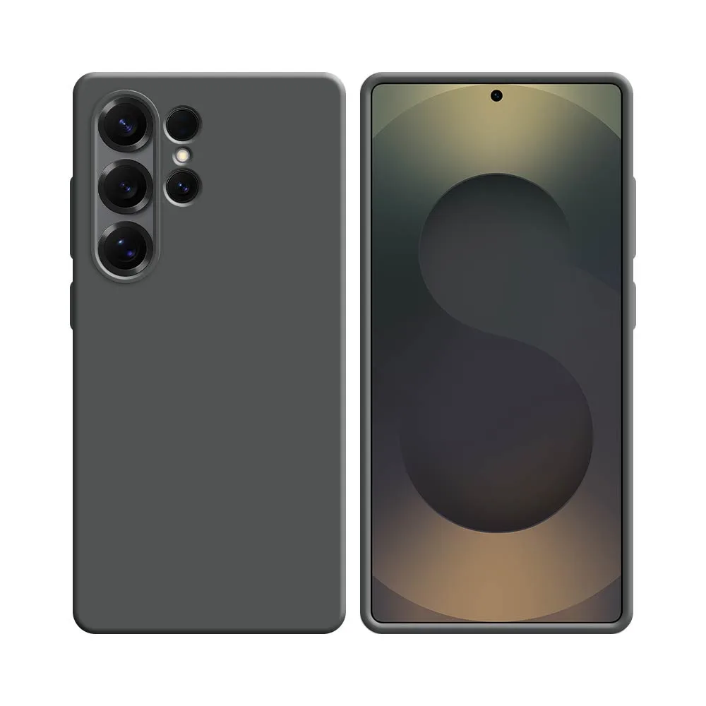 Coque Silicone Compatible pour Samsung Galaxy S25 Ultra S938 Gris